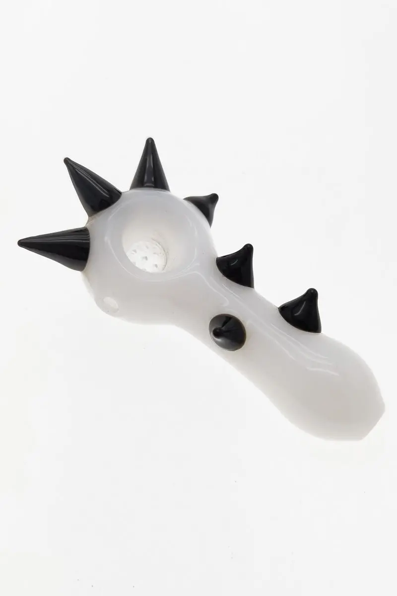 4.50" Dry Spoon Pipe W/ Marble Spikes (81G) Carb Hole: Left Side 1