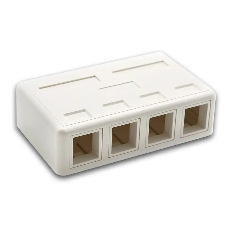 4 Port Rj45 Surface Mount Box White (Box Only) 1