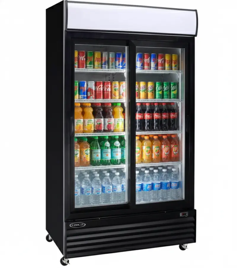 44" Kool-It Double Sliding Glass Door Display Cooler - 31 Cu. Ft. Ksm-36 1