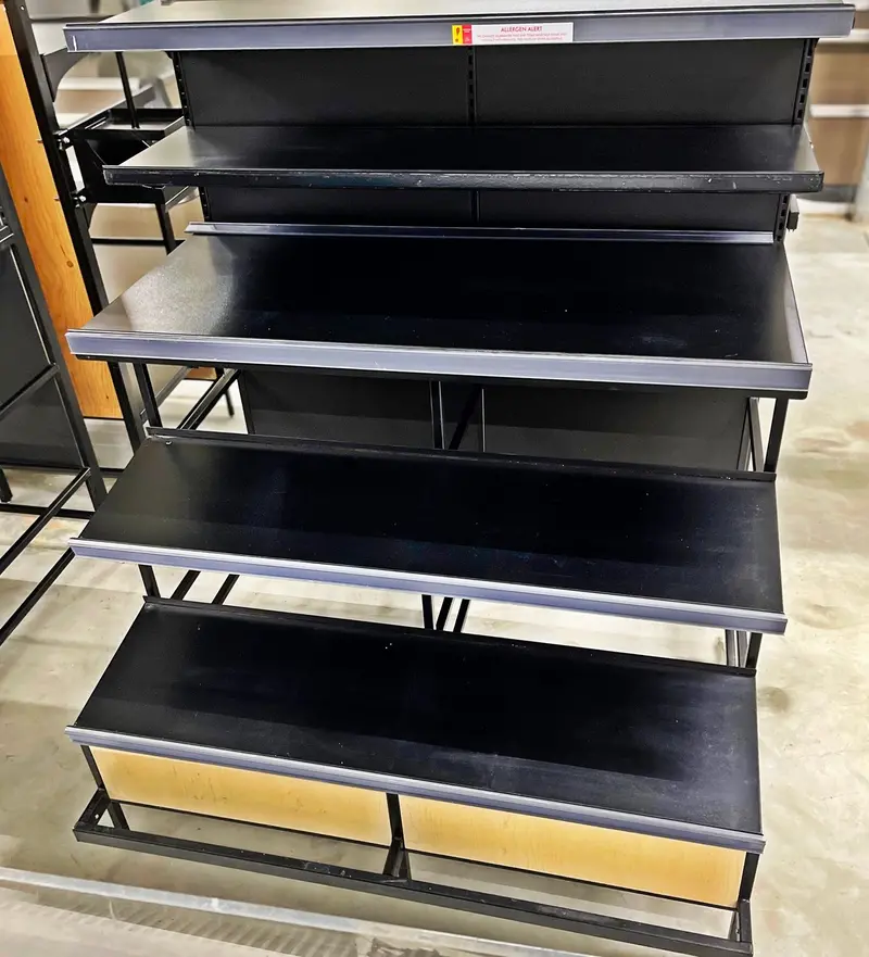48'' Black Supermarket Shelving Used For02010 1