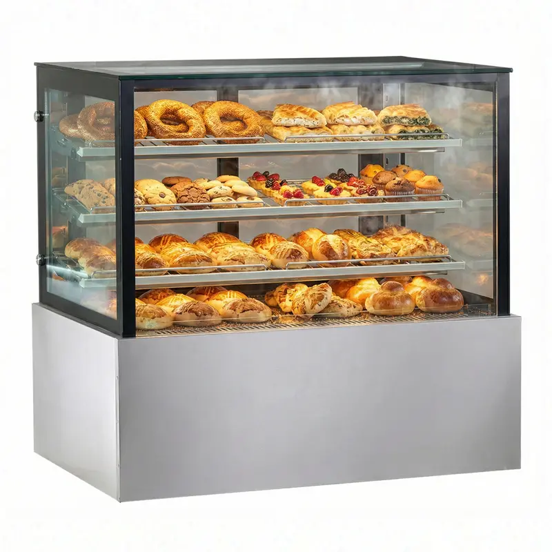 48'' Chef Pastry Display Warmer Rectangle Glass Hd-1203S 1