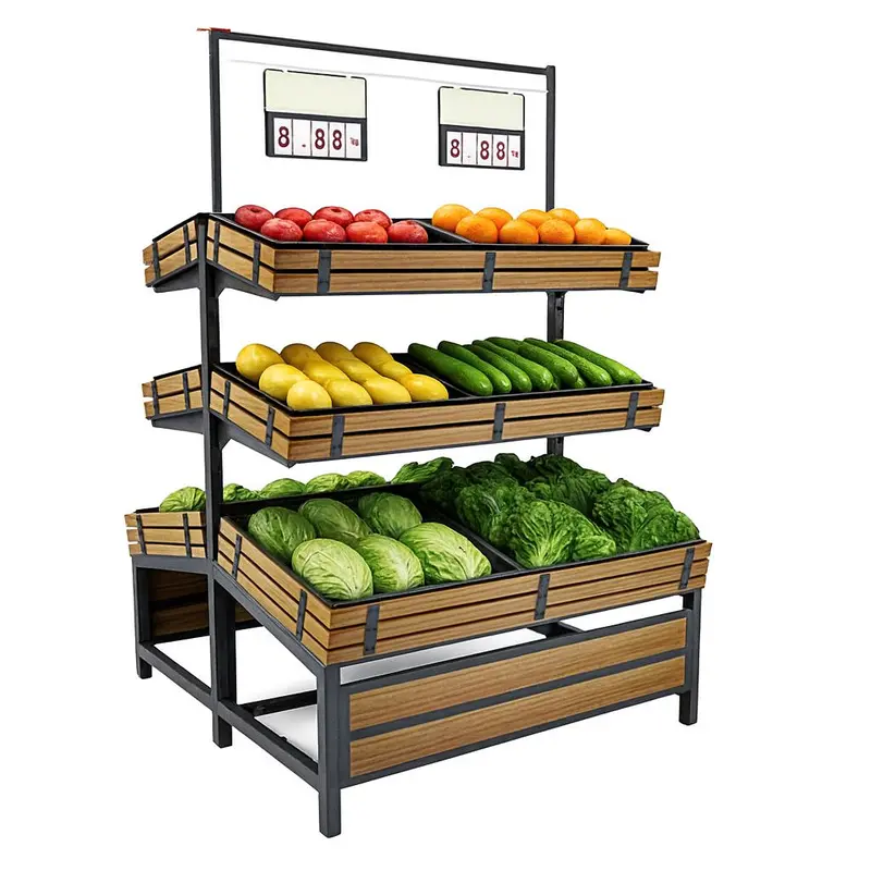 48" Double Side Vegetable & Fruit Rack Hbr-3000 1