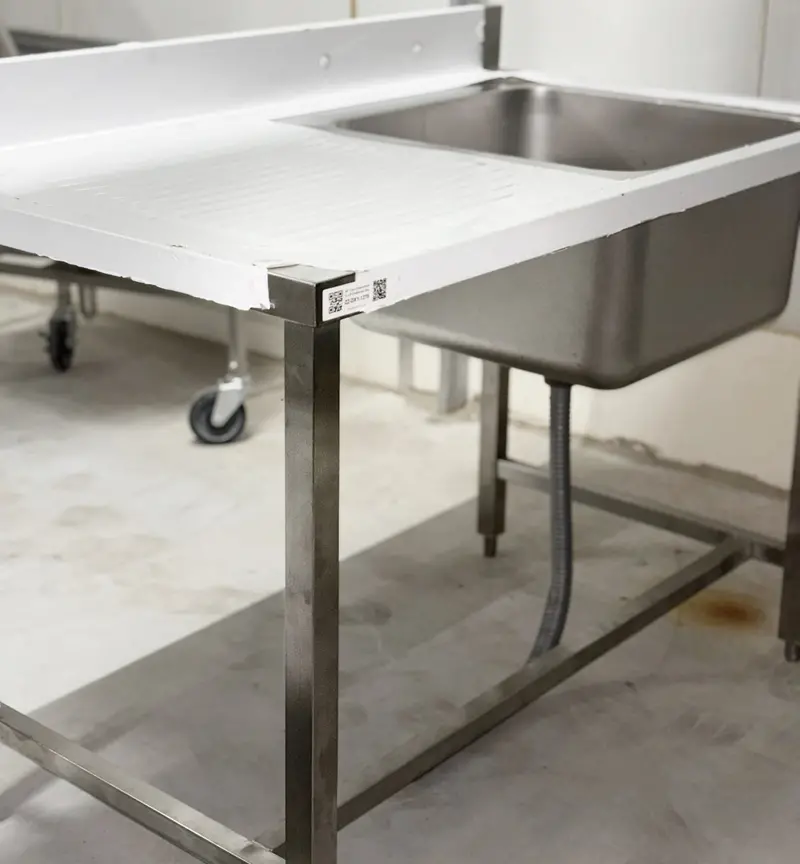48'' Stainless Steel One Compartment & Left Drainboard Sink Zz-Dxy-1260 1