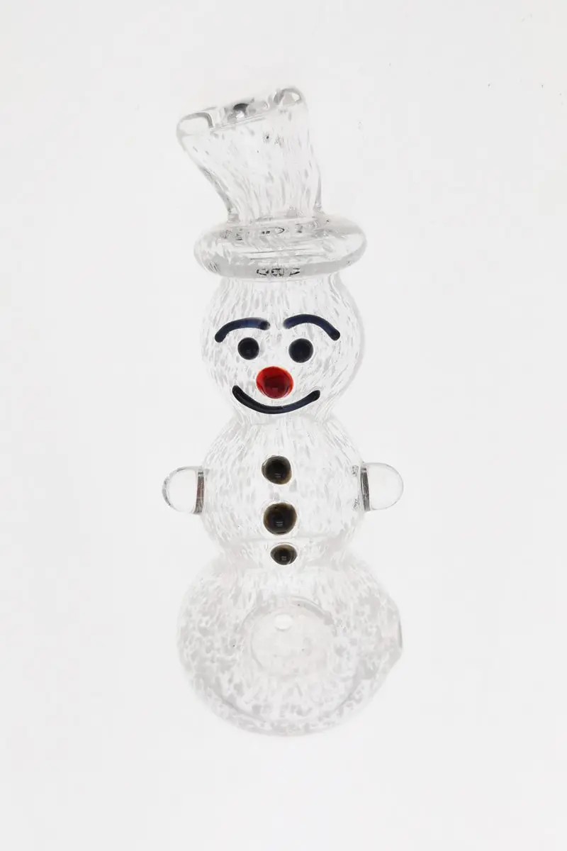 5.00" Dry Spoon Pipe W/ Snow Man Body (89G) Carb Hole: Left Side 1