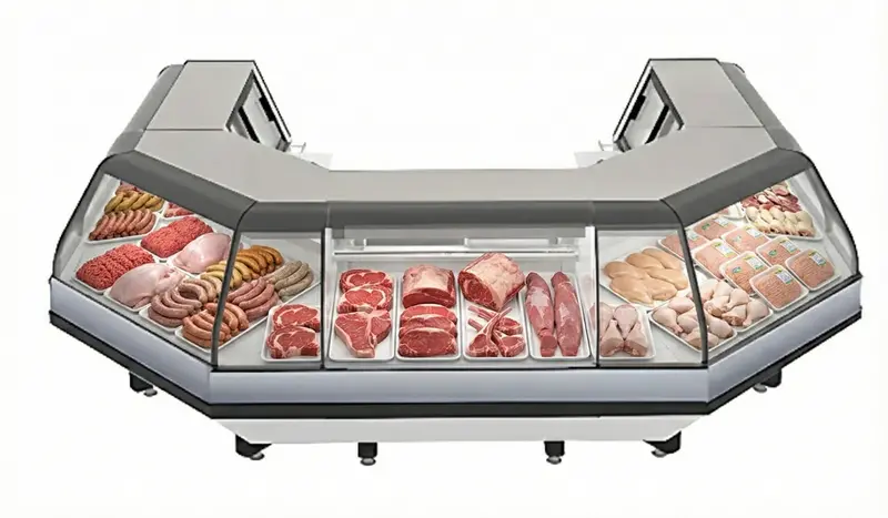 51'' Pro-Kold Curved Glass Meat Case Remote - Mcru-52-W 1