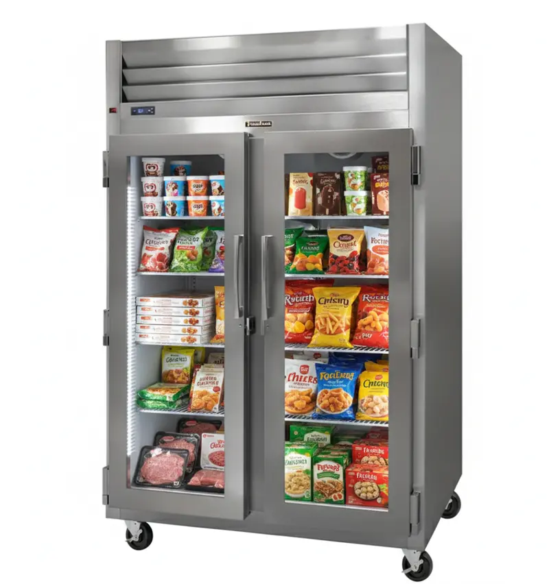 52'' Traulsen G Series Double Glass Door Stainless Steel Freezer G23010m 1