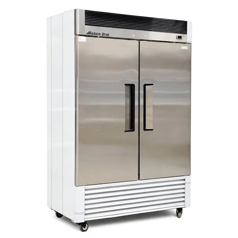 54" Alaska-Line Reach In 2 Solid Door Freezer 50 Cu.Ft., Hit-407 1