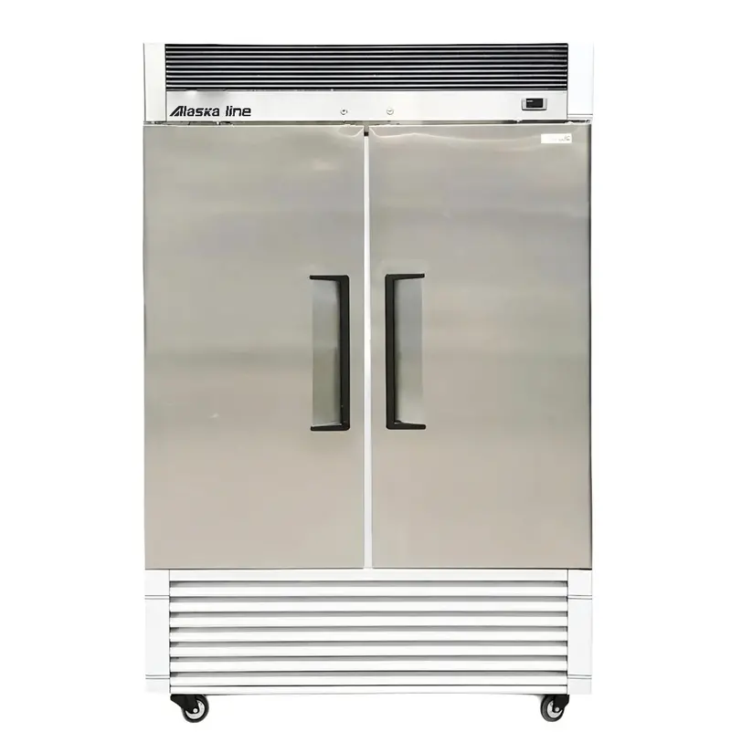 54'' Alaska-Line Reach In Double Solid Door Cooler 50 Cu.Ft., Hit-406 1
