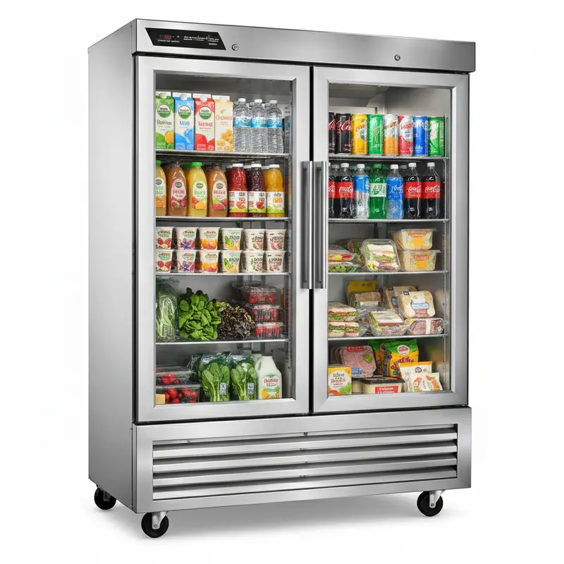 54'' Centerline By Traulsen Half Glass Door Cooler Left/Right Hinge 45.1 Cu.Ft., Clbm-49R-Hg-Lr 1