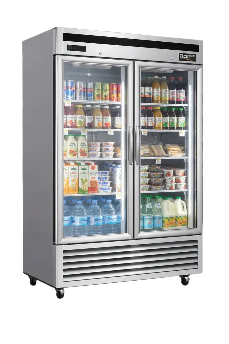 54" Kool-It Signature Double Glass Door Display Cooler 44 Cu.Ft. Kbsr-2G 1