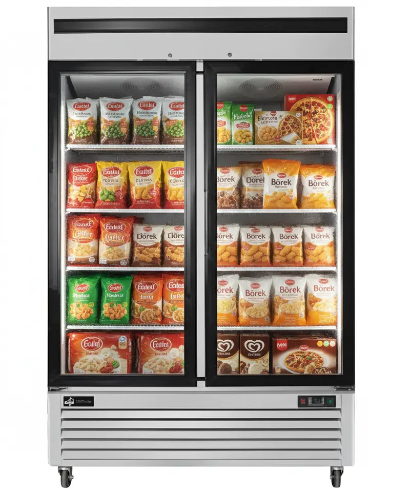54″ Efi 2 Door Glass Reach In Freezer 44.8 Cu.Ft., F2-54Gdsvc 1