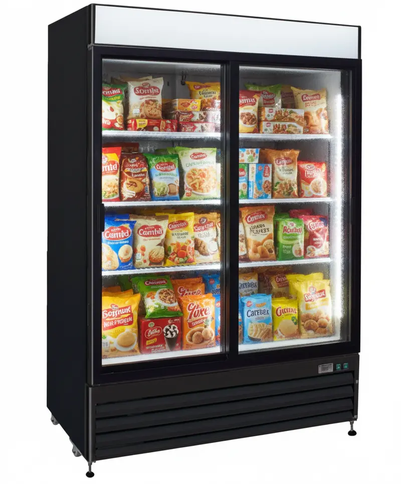 55'' Efi 2 Door Glass Freezer Merchandiser 43.5 Cu.Ft. - F2-54Gdvc 1