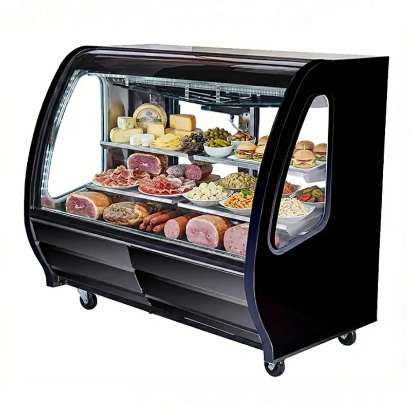 56" Pro-Kold Deli Case Black 21 Cu.Ft., Ddc-60B 1
