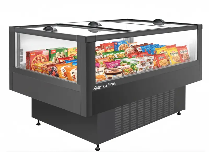 59'' Alaska-Line Double Temperature Island Cabinet With Door Hit-7 1