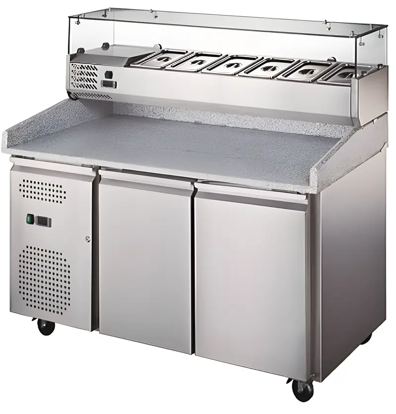 59'' Chef Double Door Marble Top Prep Table Pz-2600Tn 1