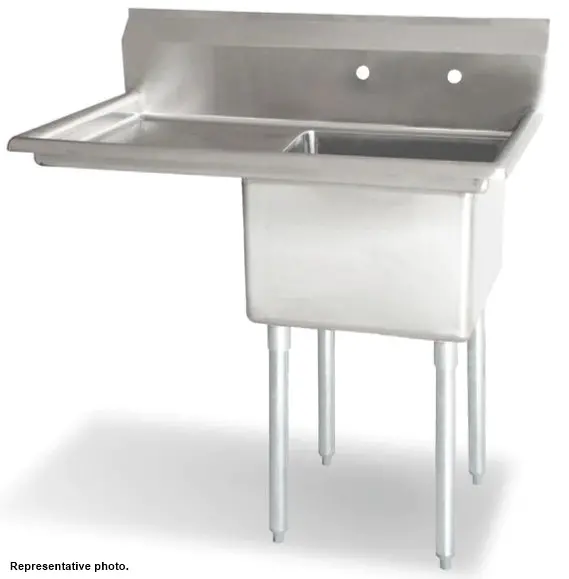 59'' Chef One Tub Sink With Centre Drain & Left Drainboard Ch-2021 1