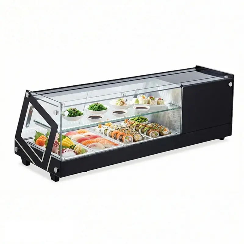 59'' Omcan Square Glass Refrigerated Sushi Case - 44394 1