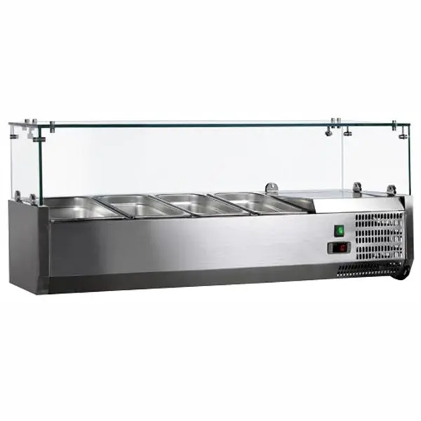 59'' Omcan Topping Rail With Glass Guard - 41937 1