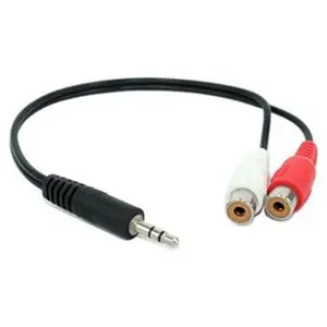 6 Inch 3.5Mm Stereo Plug To 2Xrca-F Cable 1