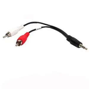 6 Inch 3.5Mm Stereo Plug To 2Xrca-M Cable 1