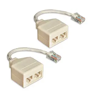 6-Inch Cat5e Rj45 Male To Dual Rj45 Female Ethernet T-Adapter 1