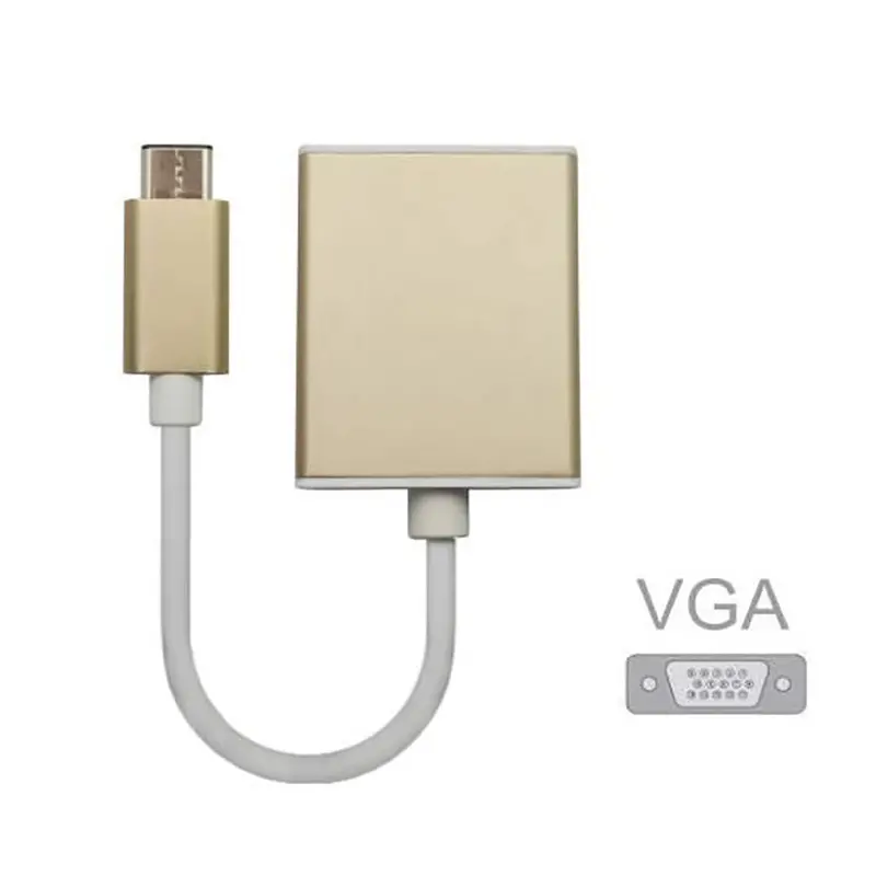 6 Inch Usb 3.1 Type-C G1 To Vga Female Adapter Aluminum 1
