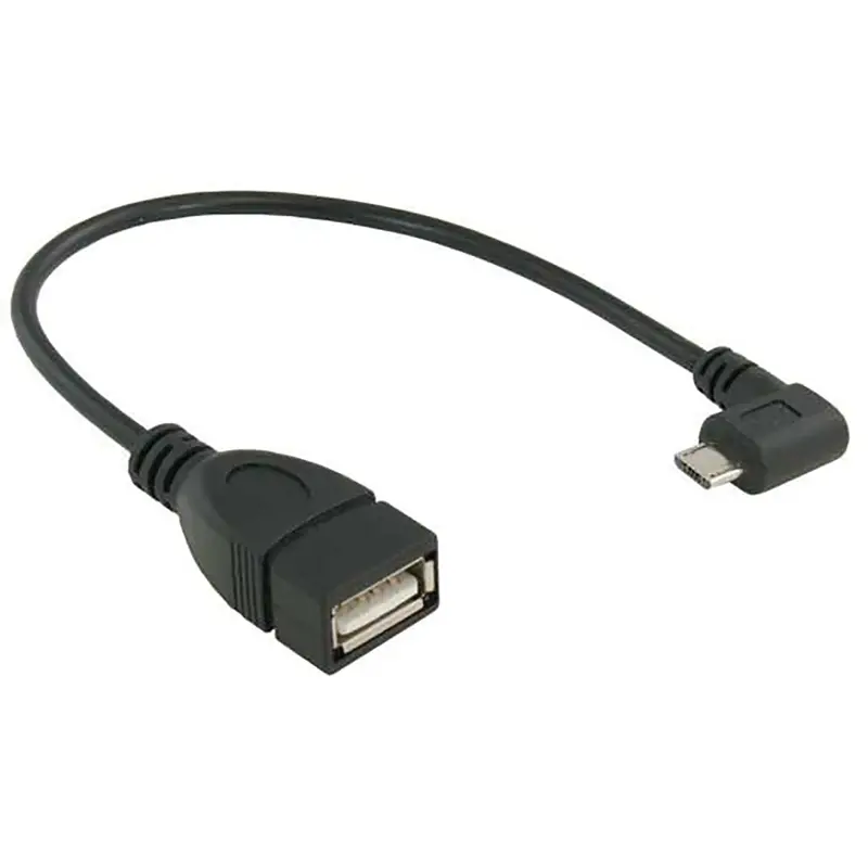 6-Inches Right-Angle Usb Micro-B To Usb Device Otg Adapter Cable 1