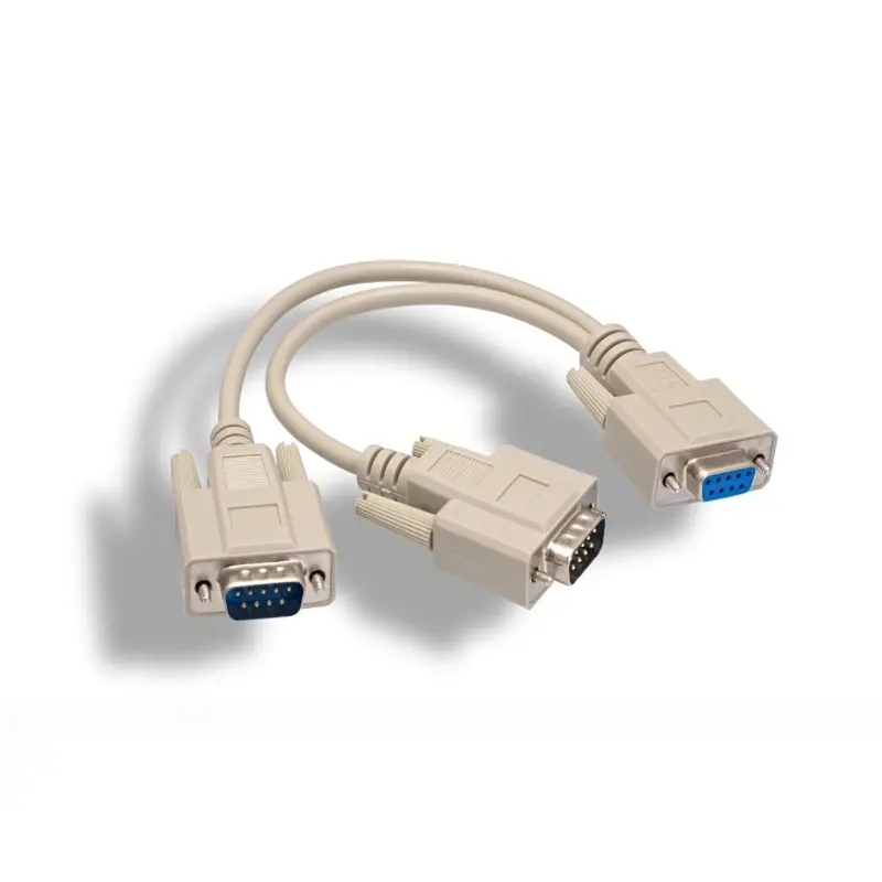 6 Inches Rs-232 Db9 Female To Male X 2 Splitter Cable 1