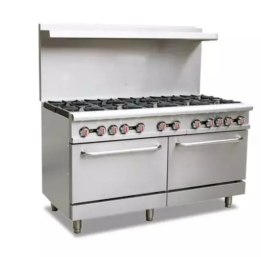 60'' Chef Range With Double Oven And 10 Burner Rgr-60 1