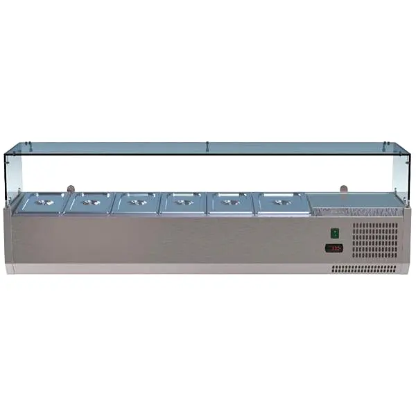 60" Chef Refrigerated Countertop Topping Rail Used For02243 1