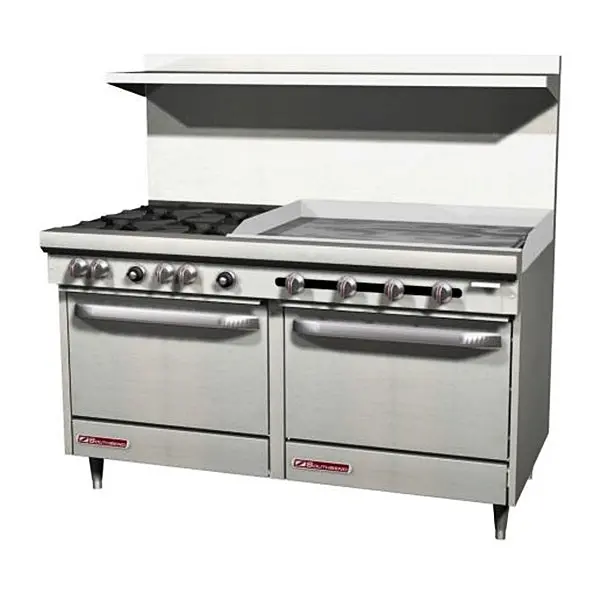 60'' Southbend Range Oven With 36'' Griddle & 4 Burners S60dd-3G 1