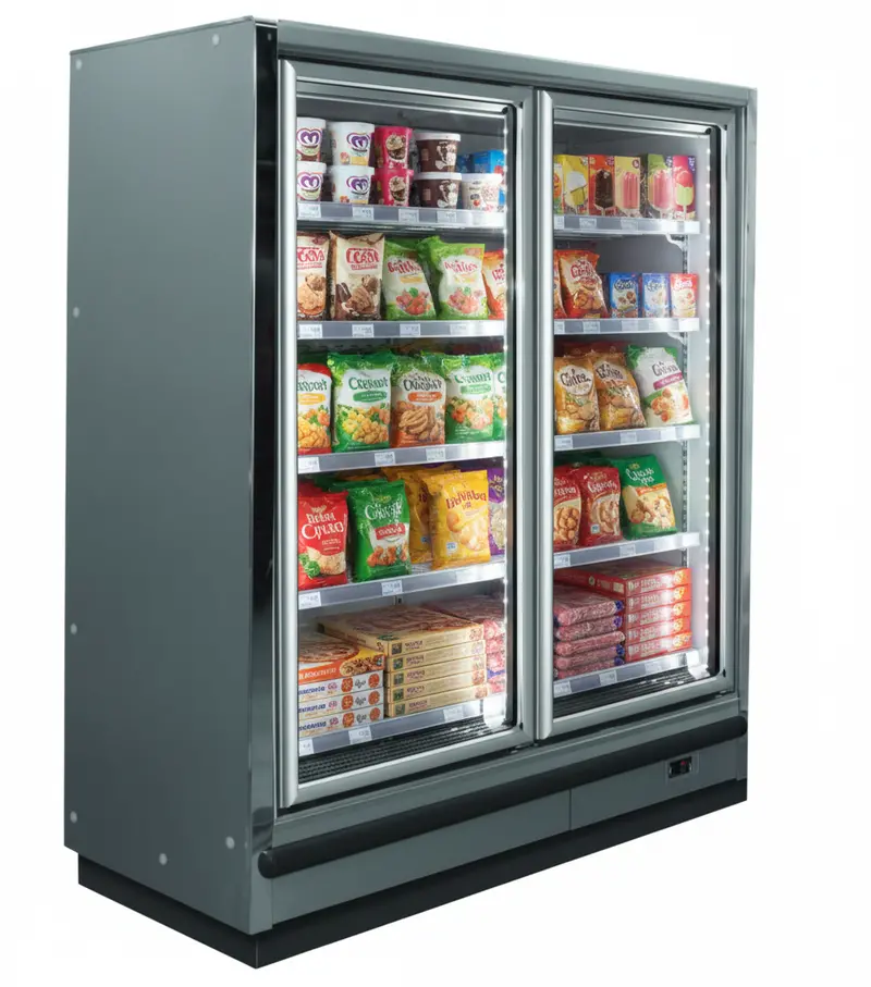 62" Alaska Line Two Glass Door Freezer - Cooler Remote Hit-41 1