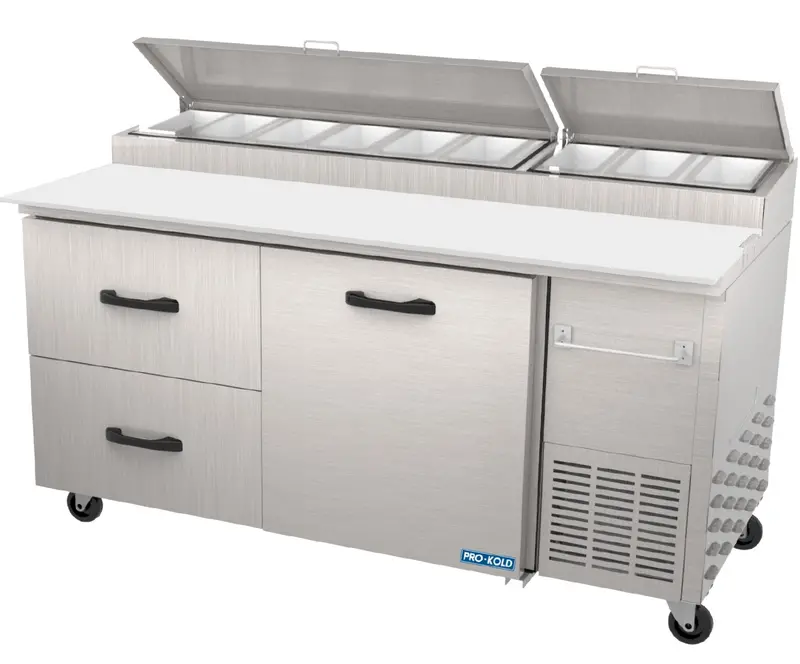 67'' Pro-Kold Single Door 2 Drawers Pizza Prep Table Ppt-67-21 1