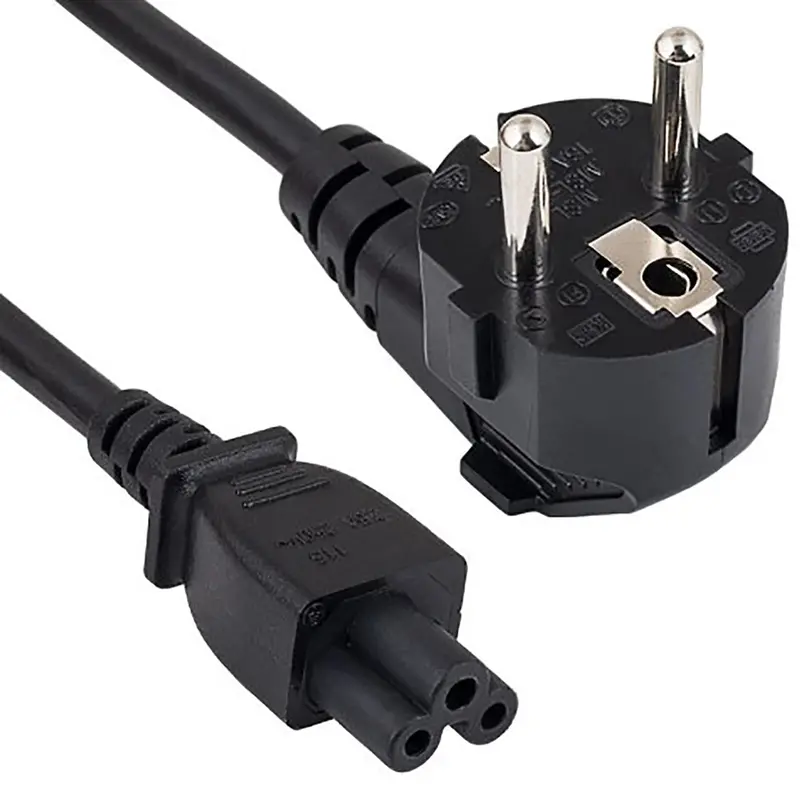 6Ft 18Awg European Schuko Power Cord Cee 7/7 Right Angle To Iec-60320-C5 1