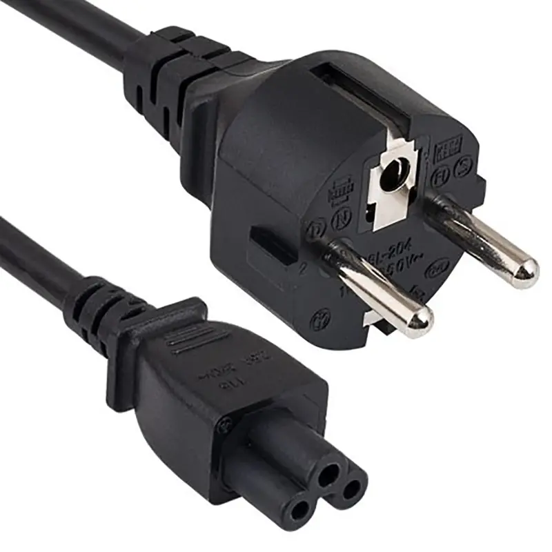 6Ft 18Awg European Schuko Power Cord Cee 7/7 To Iec-60320-C5 1