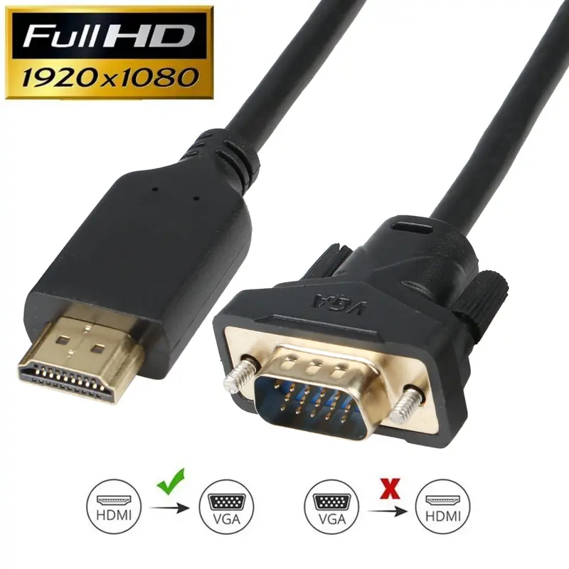 6Ft Hdmi To Vga Active Converter Cable 1920X1200 / 1080P 1