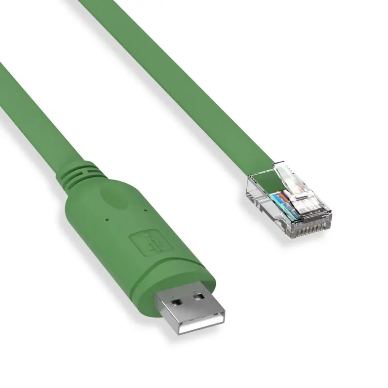 6Ft Usb 2.0 A-Male To Rj45 Cisco Compatible Console Cable Green 1