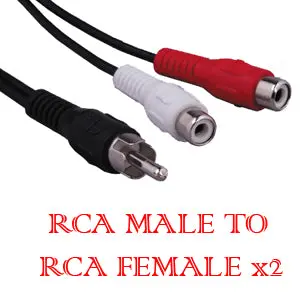 6Inch Rca-Male To Rca-Female X2 1