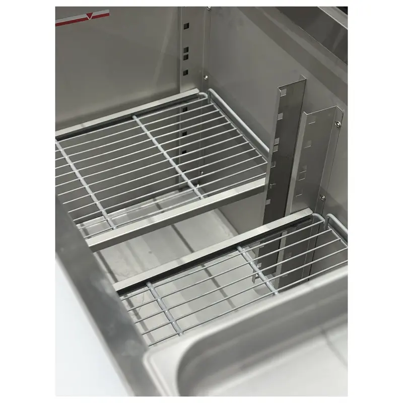 71'' Chef Refrigerated Salad Prep Table With Curved Sneeze Guard Gn-3100Salgc 2