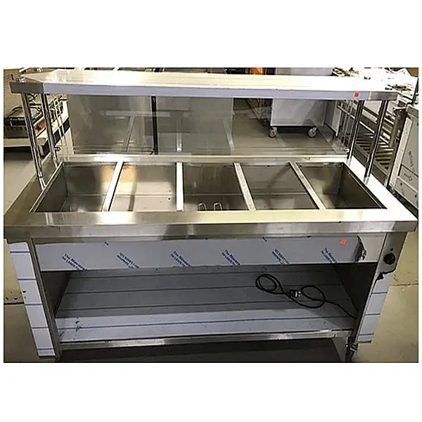 72" Chef Five-Pan Electric Steam Table With Sneeze Guard Sin5c 1