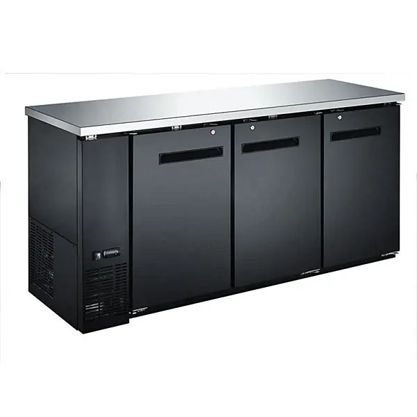 73" Omcan Solid 3 Door Bottle Cooler 19.6 Cu. Ft. 50061 1