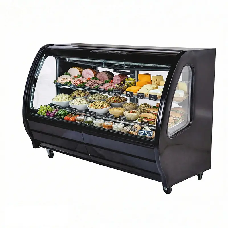 74'' Pro-Kold Deli Case Black 28 Cu.Ft - Ddc-80B 1
