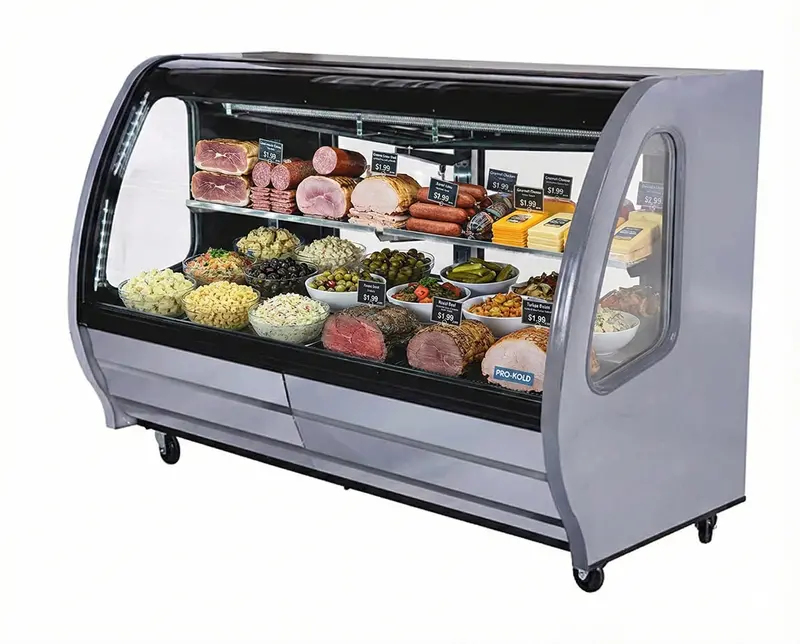 74'' Pro-Kold Deli Case Stainless Steel 28 Cu.Ft Ddc-80Ss 1