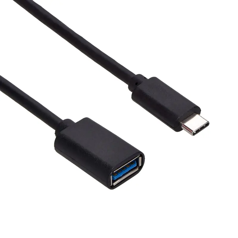 8 Inches Usb-C Male To Usb 3.0 A-Female Adapter Converter Black 2