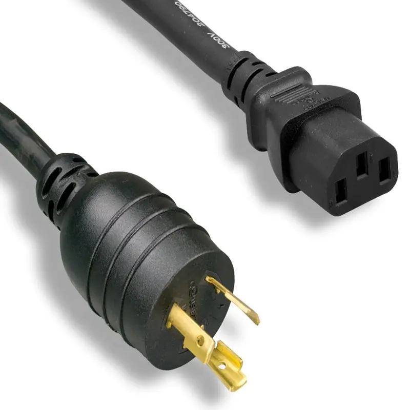 8Ft 14Awg High Voltage Power Cord Nema L6-20P To Iec-60320-C13 1