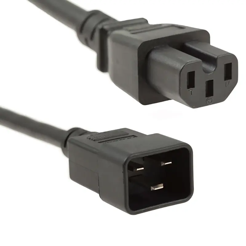 8Ft 14Awg Power Cord Iec-60320-C15 To Iec-60320-C20, 15A/300V 1