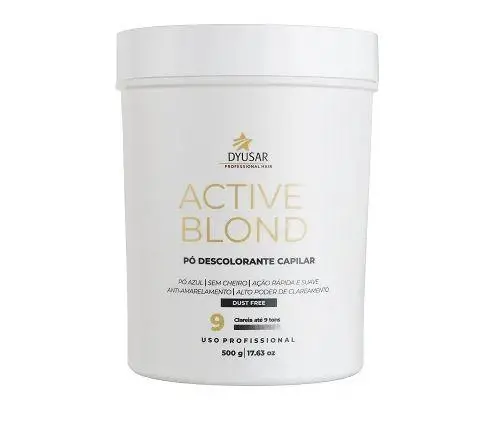 Active Blond 9 Tones Bleaching Powder Blue Dust Free Discoloration 500G - Dyusar 1
