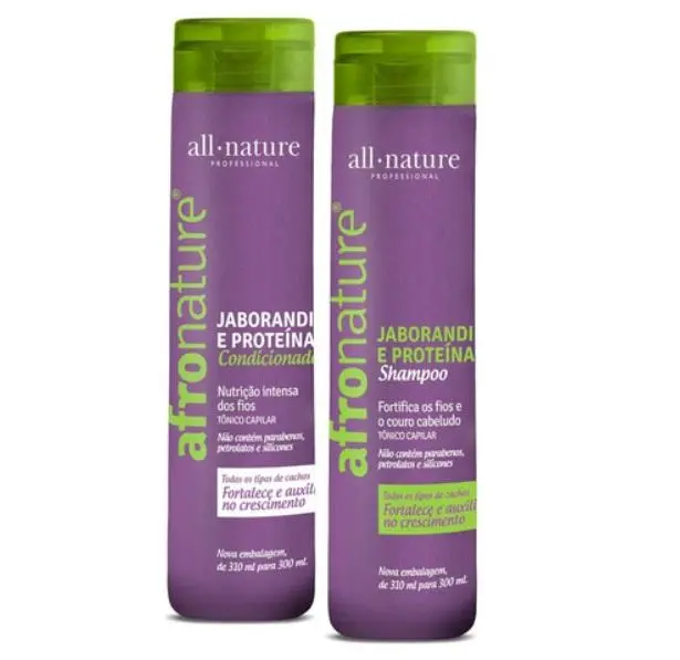 Afro Nature Jaborandi & Protein Extract Hair Nutrition Kit 2X300ml - All Nature 1