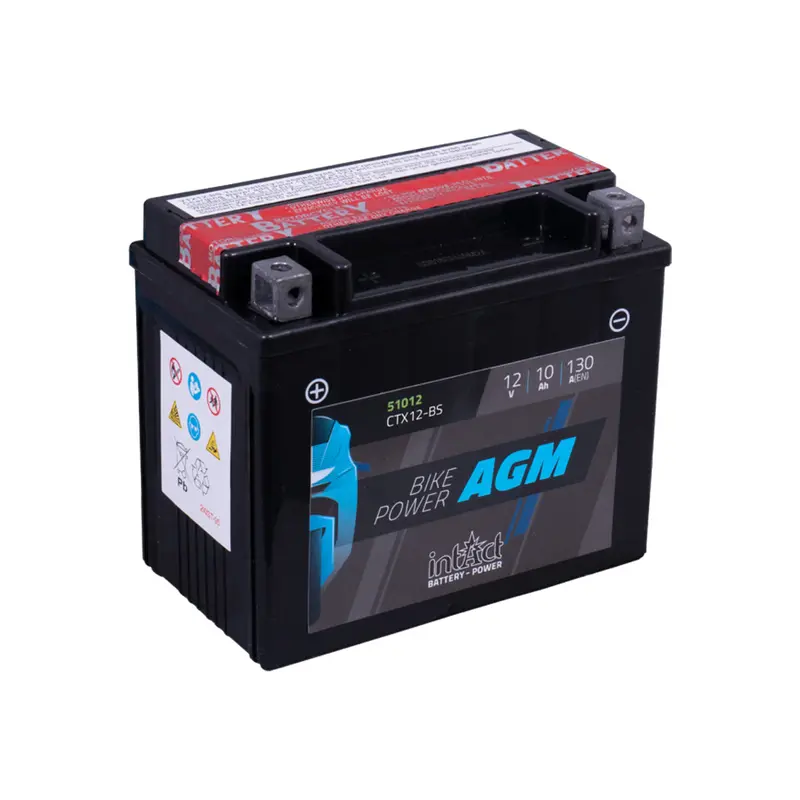Agm Bike Battery Ytx12-Bs - Intact Battery-Power 1