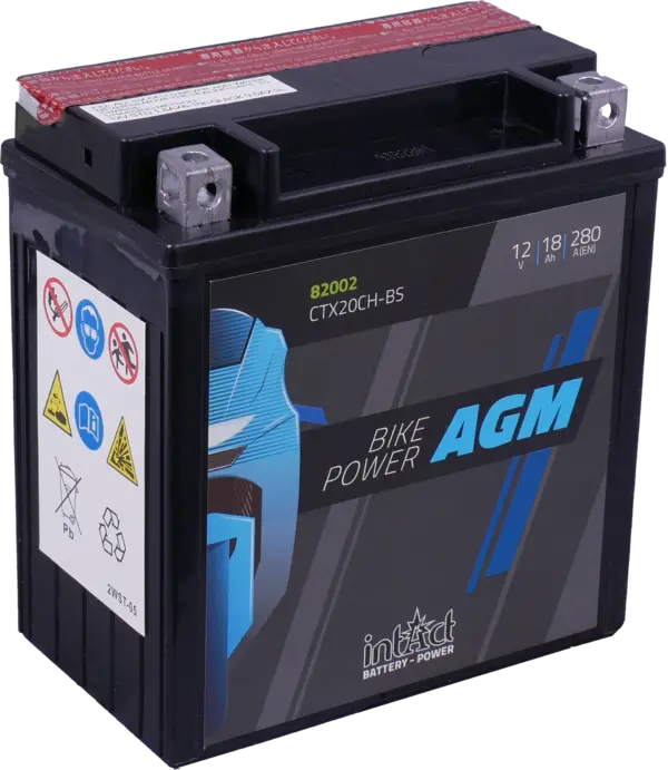 Agm Bike Battery Ytx20ch-Bs-Intact Battery-Power 1